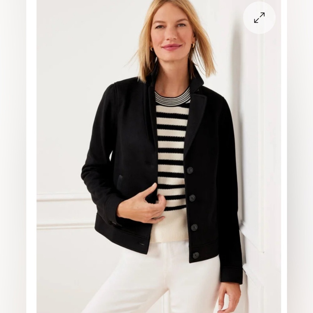 NWT Talbots Black Women's Brushed Knit Jacket